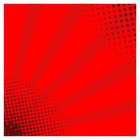 Red comic burst background with halftone vector