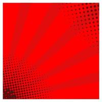 Red comic burst background with halftone vector