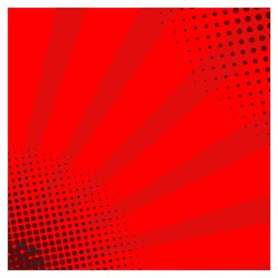 Red comic burst background with halftone