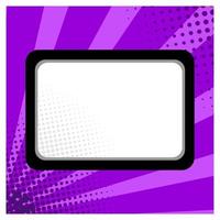 blank board in comic purple background vector