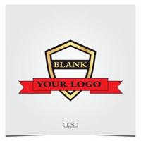 shield mockup logo premium elegant template vector eps 10