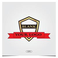 shield mockup logo premium elegant template vector eps 10