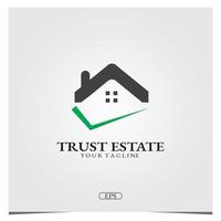 Trust estate logo premium elegant template vector eps 10