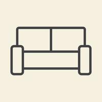 interior sofa chair line minimalist logo symbol icon vector graphic design illustration