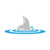 Dolphin playing water colorful logo design vector graphic symbol icon sign illustration creative idea