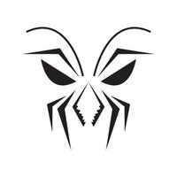 forma araña con cara susto diseño de logotipo vector gráfico símbolo icono signo ilustración idea creativa