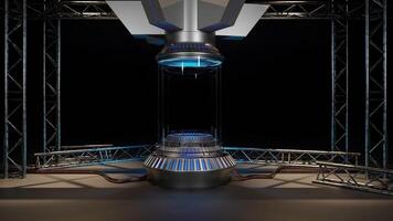 abstract background of Sci Fi Modern Futuristic hud ui power podium stage, 3D illustration rendering photo