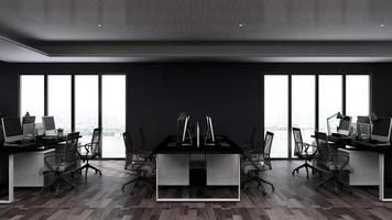 Modern office workplace interior design in 3d render photo