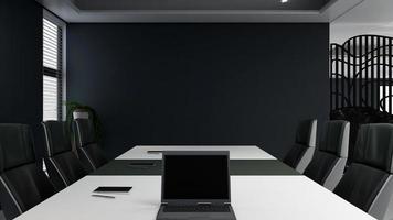 3D render modern meeting room mockup - interior design ideas