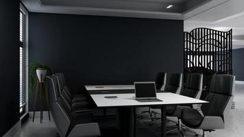 3D render modern meeting room mockup - interior design ideas photo