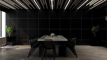 Maqueta de sala de reuniones moderna de renderizado 3d - ideas de diseño de interiores foto