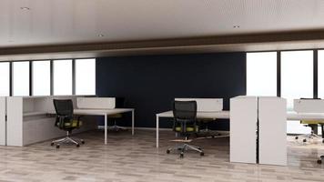 Modern office workplace interior design in 3d render photo