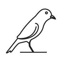 simple line bird canary logo symbol icon vector graphic design illustration idea creative