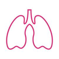 line pink isolated lungs health logo design vector graphic symbol icon sign illustration creative idea