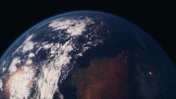 Beautiful space view of the Earth with cloud formation video