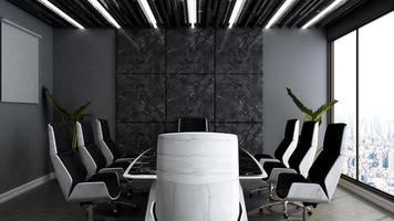 3D render modern meeting room mockup - interior design ideas photo