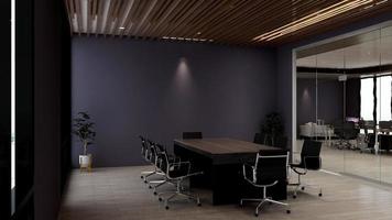Maqueta de sala de reuniones moderna de renderizado 3d foto