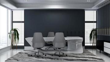 3D Render modern office design - manager room interior wall mockup photo