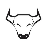 modern face head cow logo symbol icon vector graphic design illustration idea creative