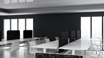 Modern office workplace interior design in 3d render photo