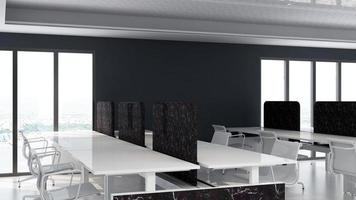 Modern office workplace interior design in 3d render photo