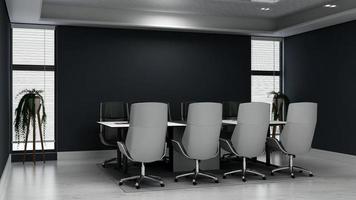 Maqueta de sala de reuniones moderna de renderizado 3d - ideas de diseño de interiores foto