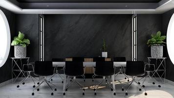 3D render modern meeting room mockup - office interior design photo