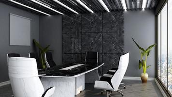 3D render modern meeting room mockup - interior design ideas photo