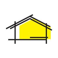 construcción simple casa pueblo logotipo diseño vector gráfico símbolo icono signo ilustración idea creativa