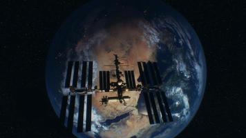 International Space Station in outer space over the planet Earth orbit photo