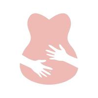 hug pregnant logo symbol icon vector graphic design illustration idea creative