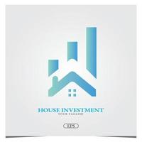 casa inversión logo premium elegante plantilla vector eps 10