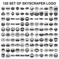 set of skyline logo , set of skyscraper vector