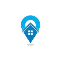 Pin Home Vector , Real Estate Logo