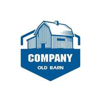 logotipo de granero antiguo, logotipo de granja vintage vector