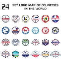 set of country map vector , set of map logo