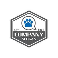 pets talk logo , pets care logo vector