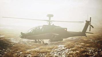 military helicopter in mountains at war video
