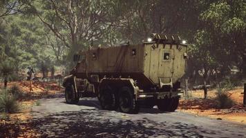 convoy armored vehicle on the road video