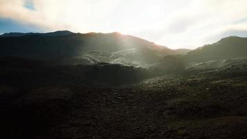 montagne dell'Afghanistan al tramonto video