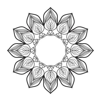 Circular pattern in form of mandala vector