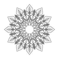 patrón circular en forma de mandala con el último arte vector