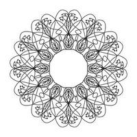 patrón circular en forma de mandala con el último arte vector