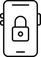 Mobile Lock Icon Style vector