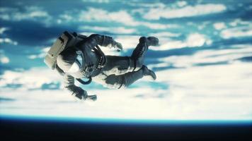 dead Astronaut in outer space Elements of this image furnished by NASA video