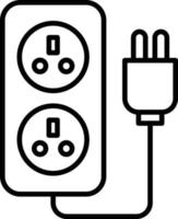 Power Socket Icon Style vector