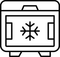 Deep Freezer Icon Style vector