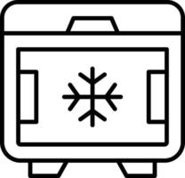 Deep Freezer Icon Style vector