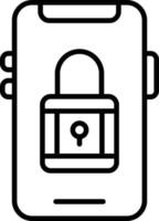 Mobile Security Icon Style vector