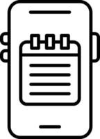 Mobile Note Icon Style vector